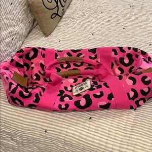Pink cheetah weekender bag